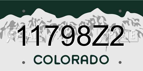 11798Z2 Colorado License Plate