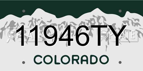 11946TY Colorado License Plate