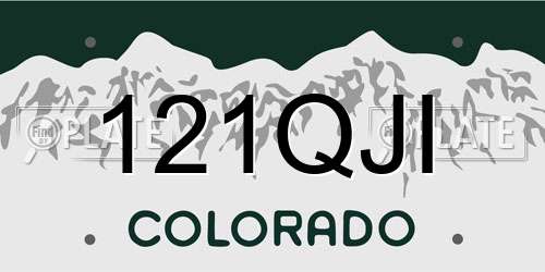 121QJI Colorado License Plate
