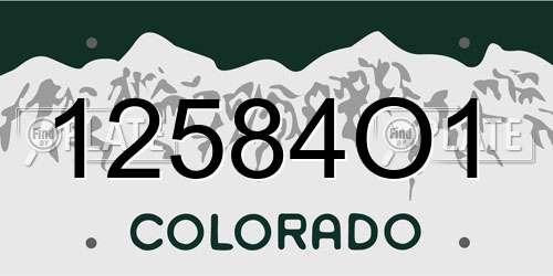 12584O1 Colorado License Plate