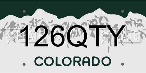 126QTY Colorado License Plate