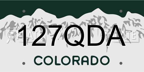 127QDA Colorado License Plate