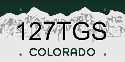 127TGS Colorado License Plate