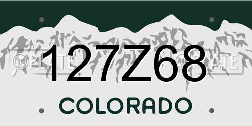 127Z68 Colorado License Plate