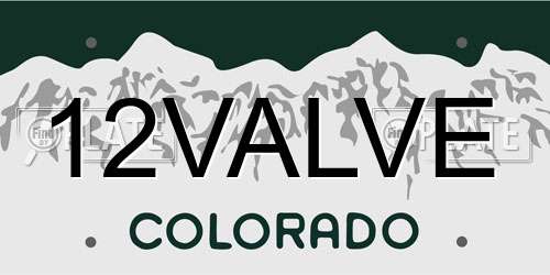 12VALVE Colorado License Plate
