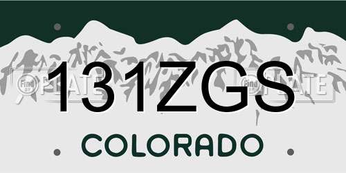 131ZGS Colorado License Plate