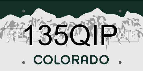 135QIP Colorado License Plate