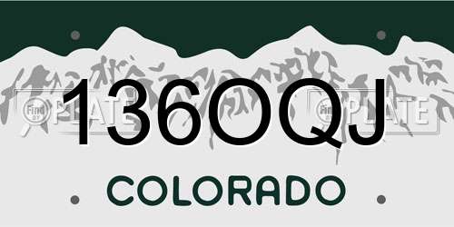 136OQJ Colorado License Plate