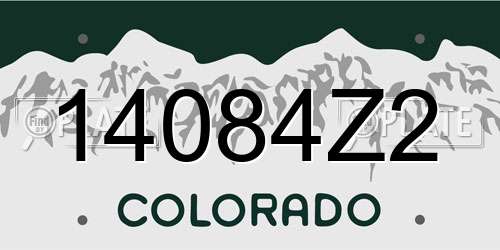 14084Z2 Colorado License Plate