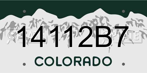 14112B7 Colorado License Plate