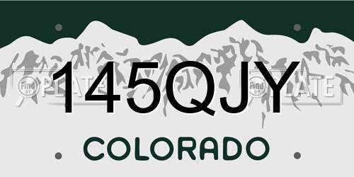 145QJY Colorado License Plate
