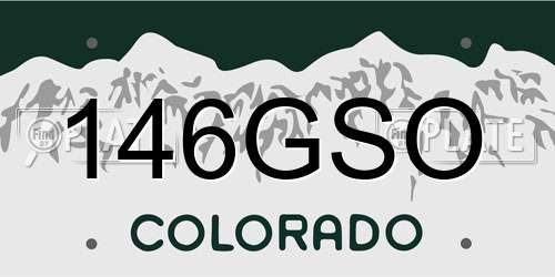 146GSO Colorado License Plate
