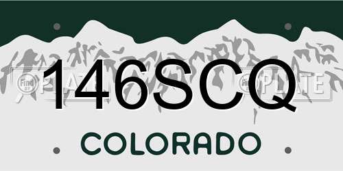 146SCQ Colorado License Plate