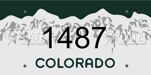 1487 Colorado License Plate