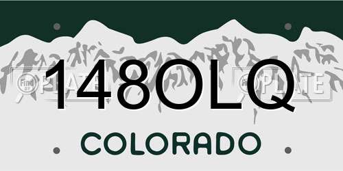 148OLQ Colorado License Plate