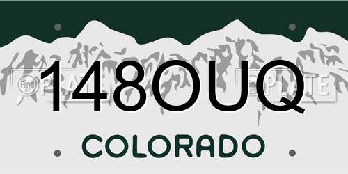 148OUQ Colorado License Plate