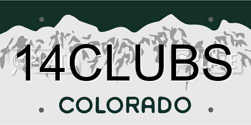 14CLUBS Colorado License Plate