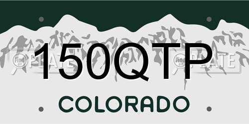 150QTP Colorado License Plate