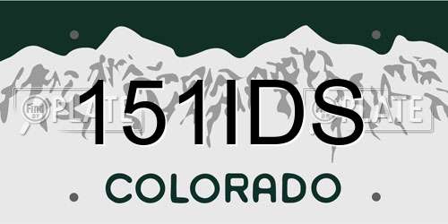 151IDS Colorado License Plate