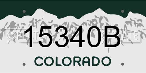 15340B Colorado License Plate