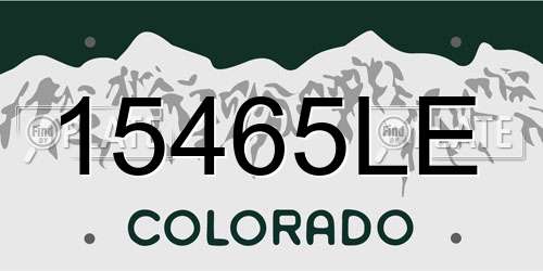 15465LE Colorado License Plate
