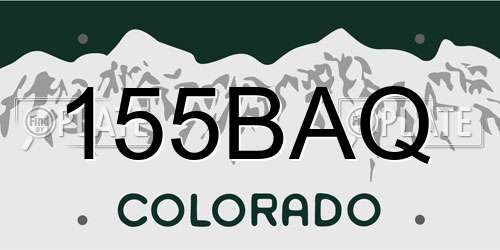 155BAQ Colorado License Plate