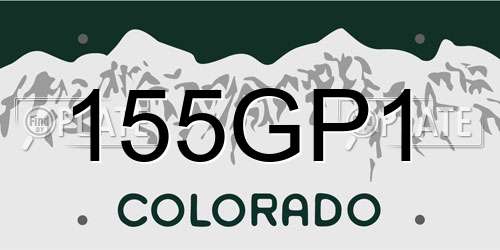 155GP1 Colorado License Plate