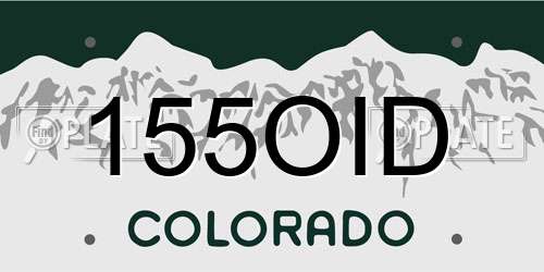 155OID Colorado License Plate