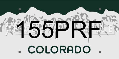 155PRF Colorado License Plate