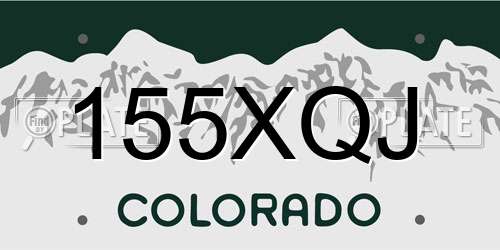 155XQJ Colorado License Plate