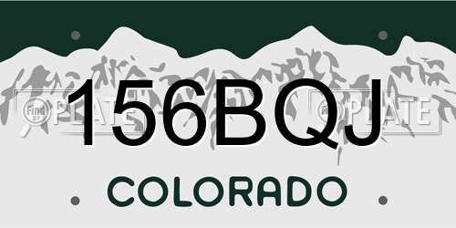 156BQJ Colorado License Plate
