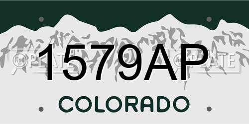 1579AP Colorado License Plate