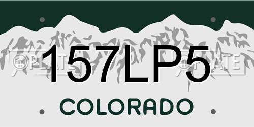 157LP5 Colorado License Plate