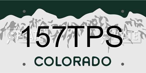 157TPS Colorado License Plate