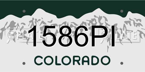 1586PI Colorado License Plate