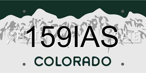159IAS Colorado License Plate
