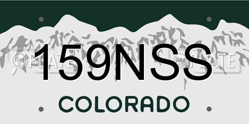 159NSS Colorado License Plate