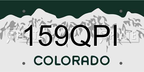 159QPI Colorado License Plate