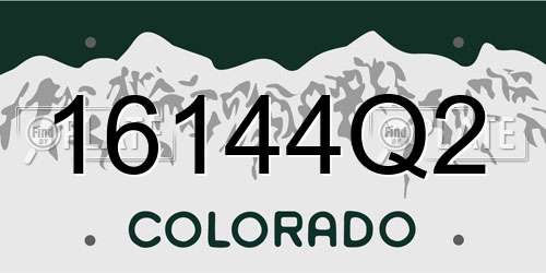16144Q2 Colorado License Plate