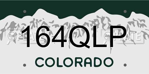 164QLP Colorado License Plate