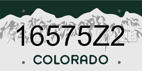 16575Z2 Colorado License Plate