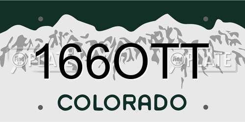 166OTT Colorado License Plate