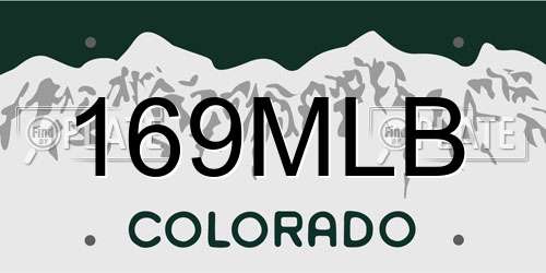 169MLB Colorado License Plate