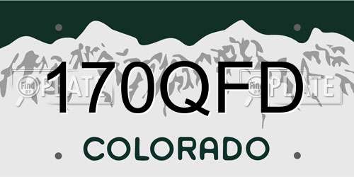 170QFD Colorado License Plate