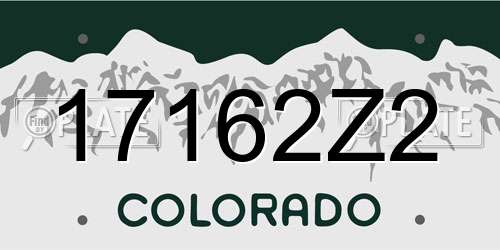 17162Z2 Colorado License Plate