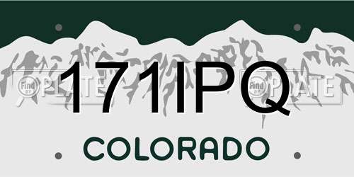 171IPQ Colorado License Plate