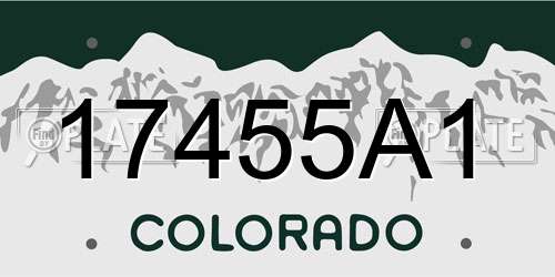 17455A1 Colorado License Plate