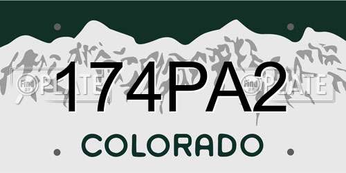 174PA2 Colorado License Plate
