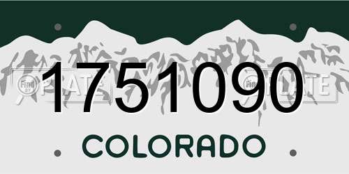 1751090 Colorado License Plate