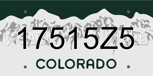 17515Z5 Colorado License Plate